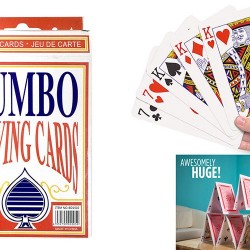 1pack Jumbo Playing Cards Plastic Coated