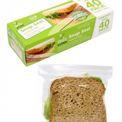 Zip Seal Sandwich Bags 16.5CM x 15CM-40PK
