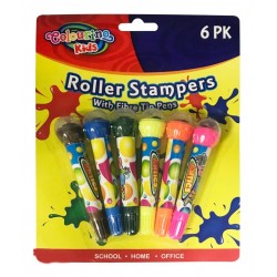 6PK Animal Antics Roller Stamps with Fibre Tip Pens
