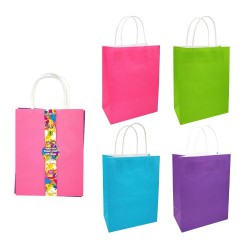 3PK Craft DIY Coloured Gift Bags - 26.5CM x 20CM x 11CM